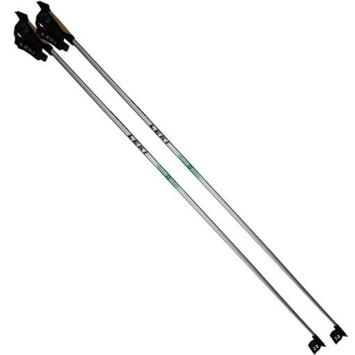 Leki Rental SK Langlaufstöcke Silver/Green Damen, Herren